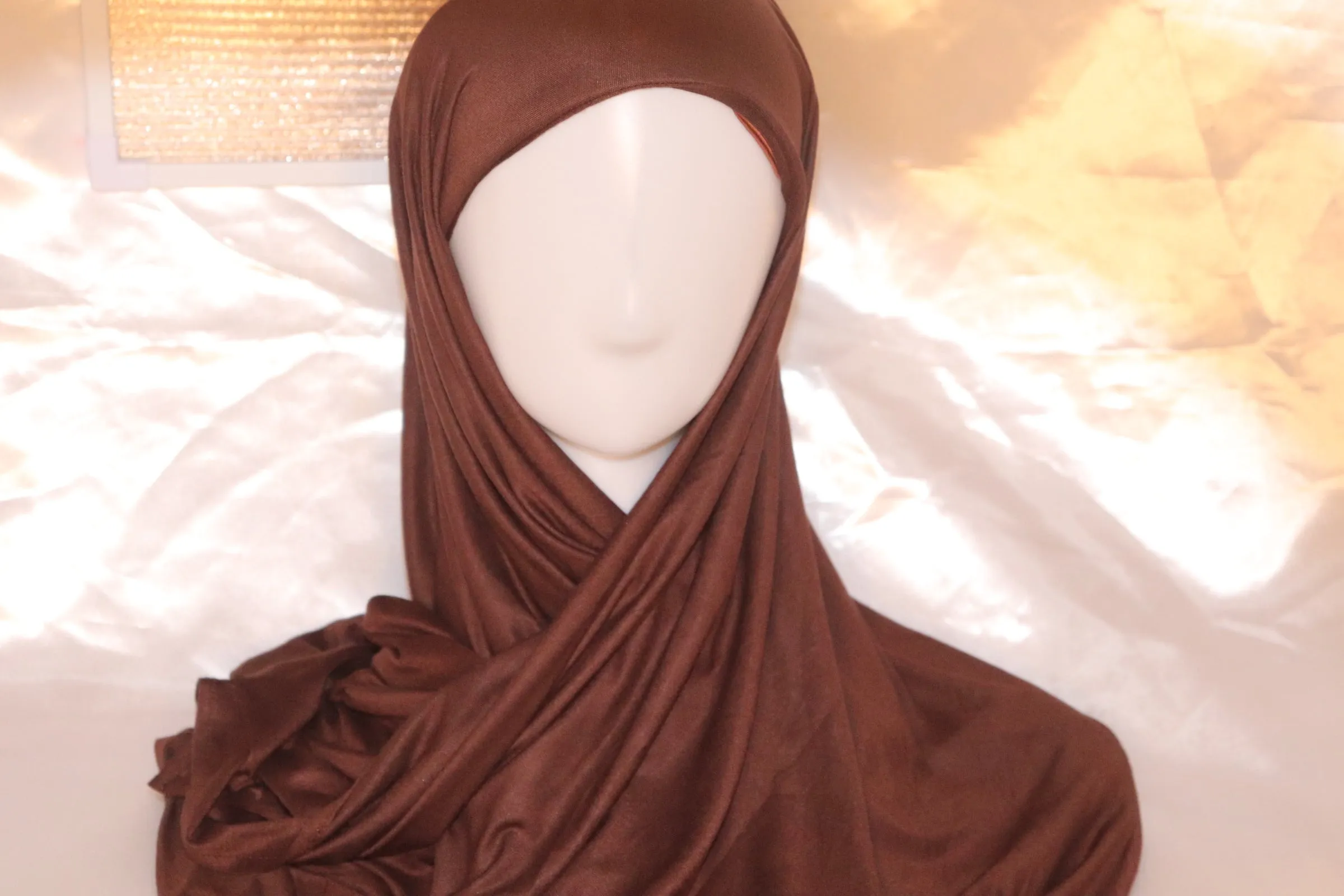 Instant Jersey Hijab - Chocolate