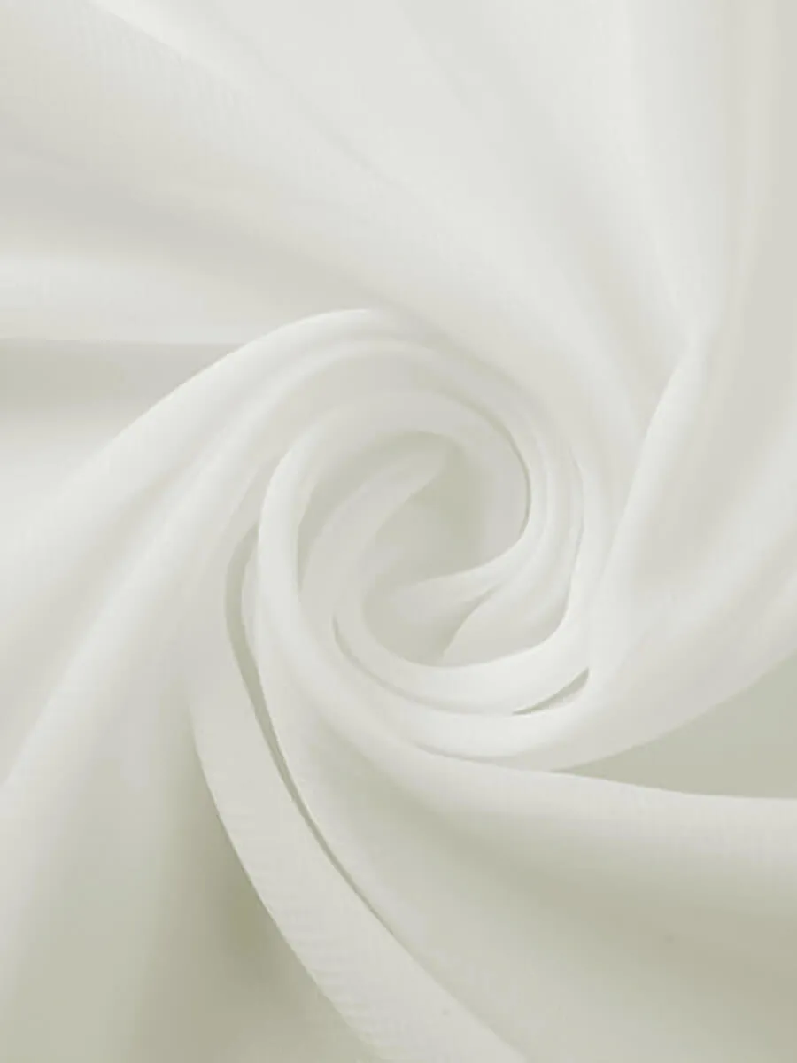 Ivory Chiffon Fabric By The 1/2 Yard