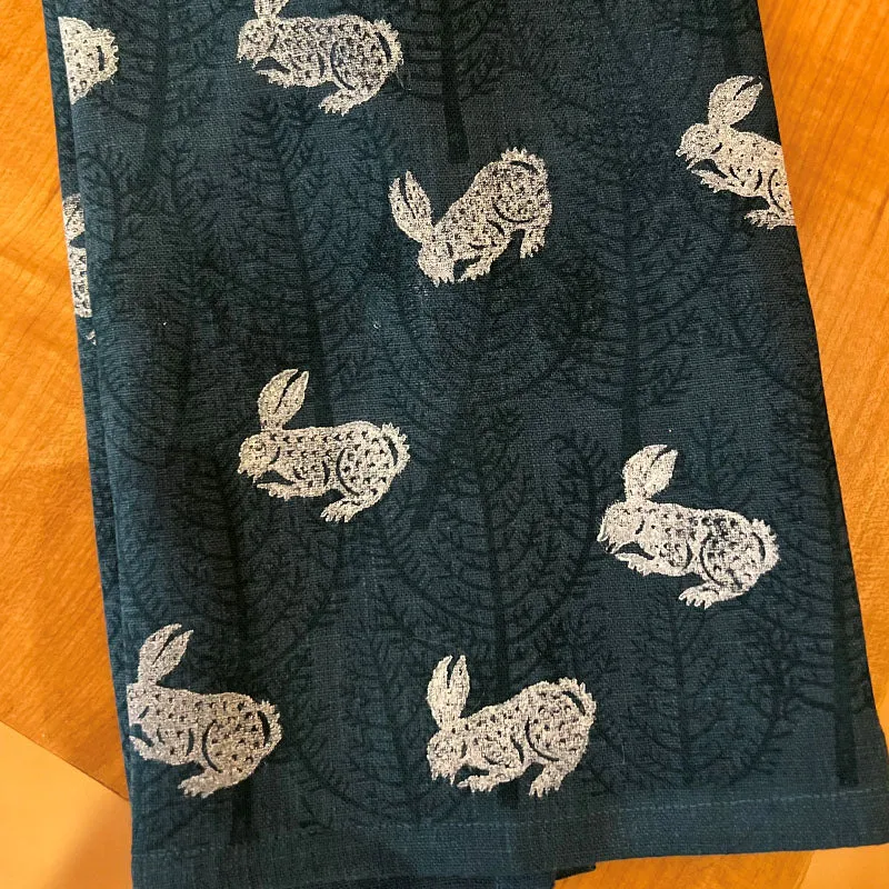 January Tea Towel - Snowshoe Hare