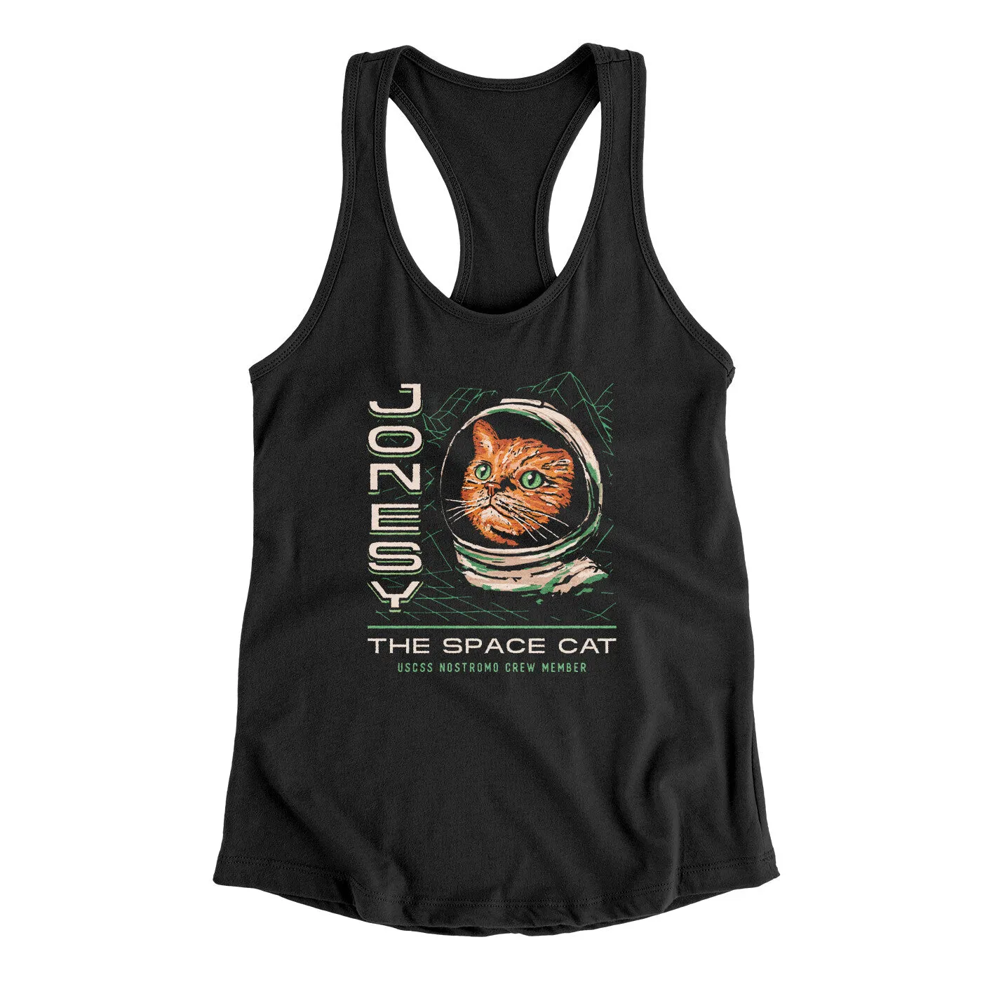 Jonesy The Space Cat Women's Racerback Tank
