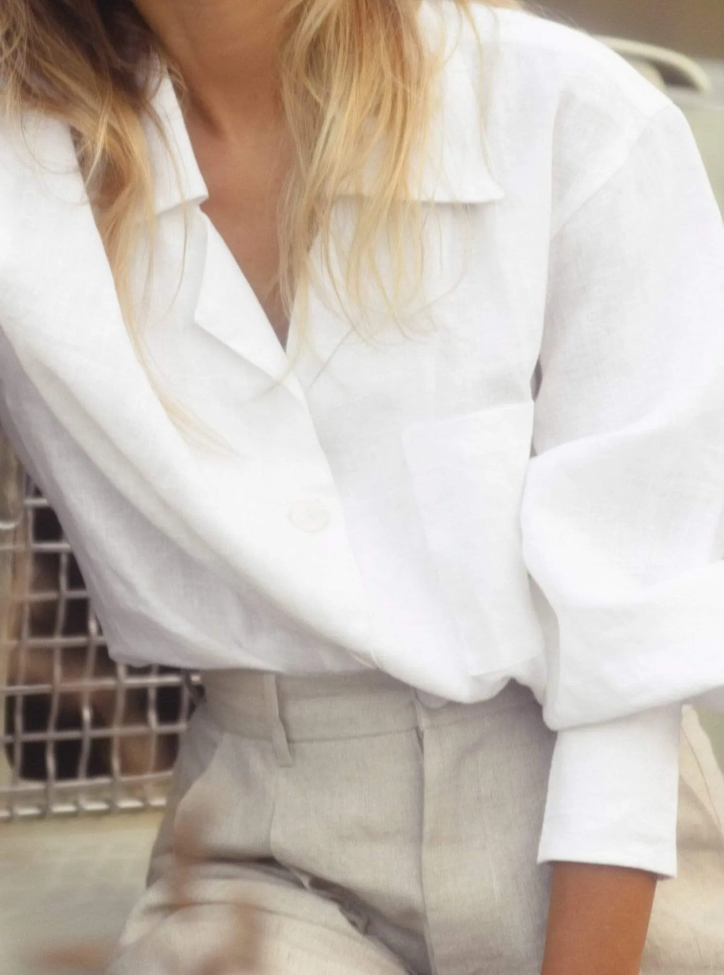 JULIANE Long Sleeve Linen Shirt