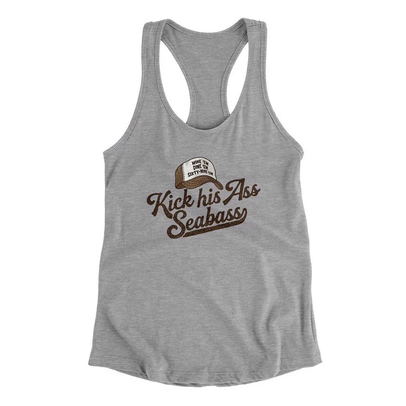Kick His Ass Seabass Women's Racerback Tank