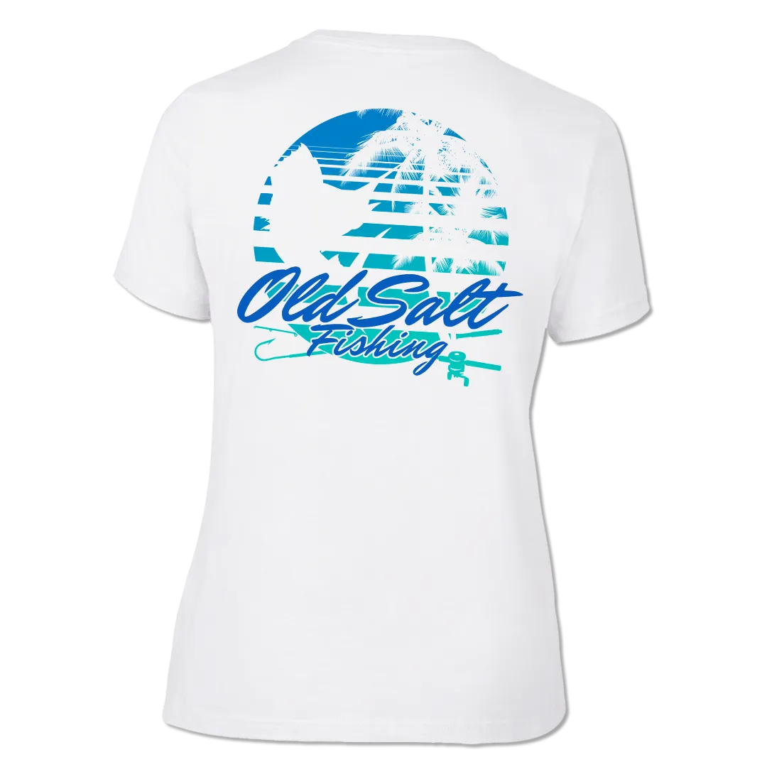 Ladies Old Salt Lifestyle - Short Sleeve Cotton V-Neck Tee