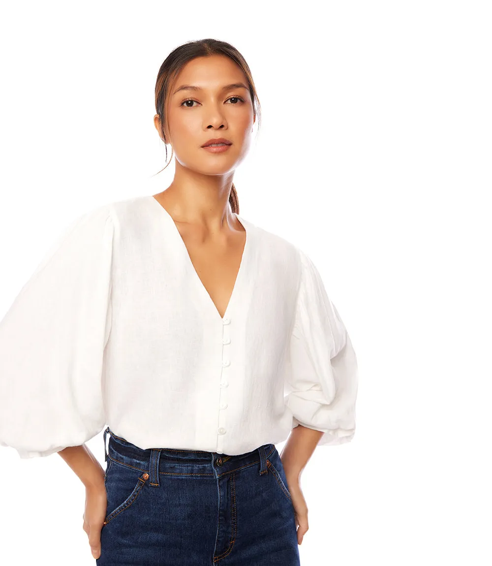 Layered Sleeve Shirred Blouse