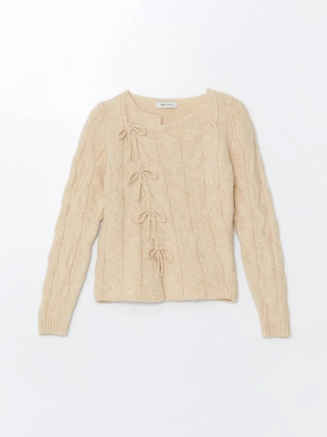 LCW Vision

Matte Pink Crew Neck Self-Patterned Women's Knitwear Sweater