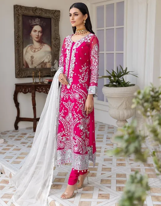 LF - 405 | Emaan Adeel Le Festa Premium Formals Vol 4 |  Unstitched Embroidered Chiffon Suits