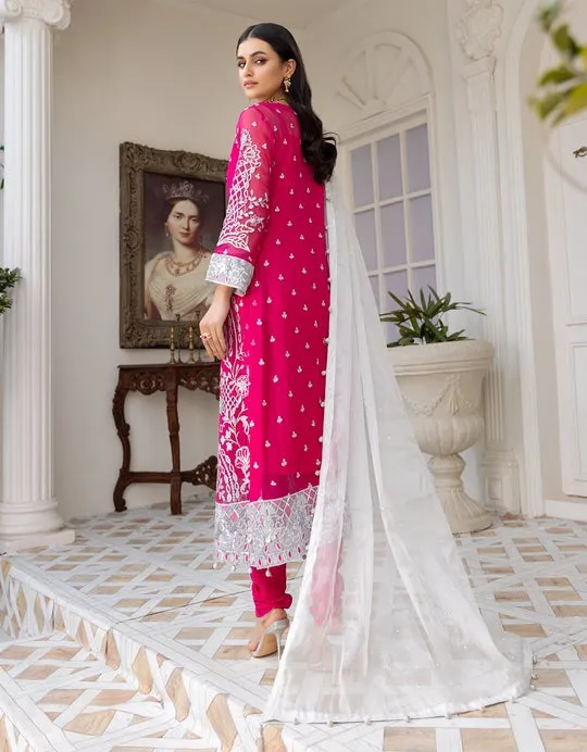 LF - 405 | Emaan Adeel Le Festa Premium Formals Vol 4 |  Unstitched Embroidered Chiffon Suits