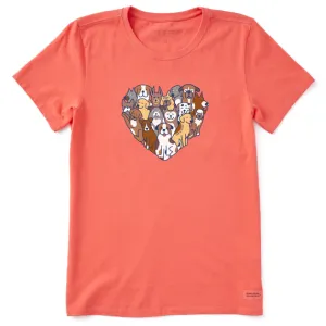 Life Is Good Women's Tee, Mango Orange (Size L)