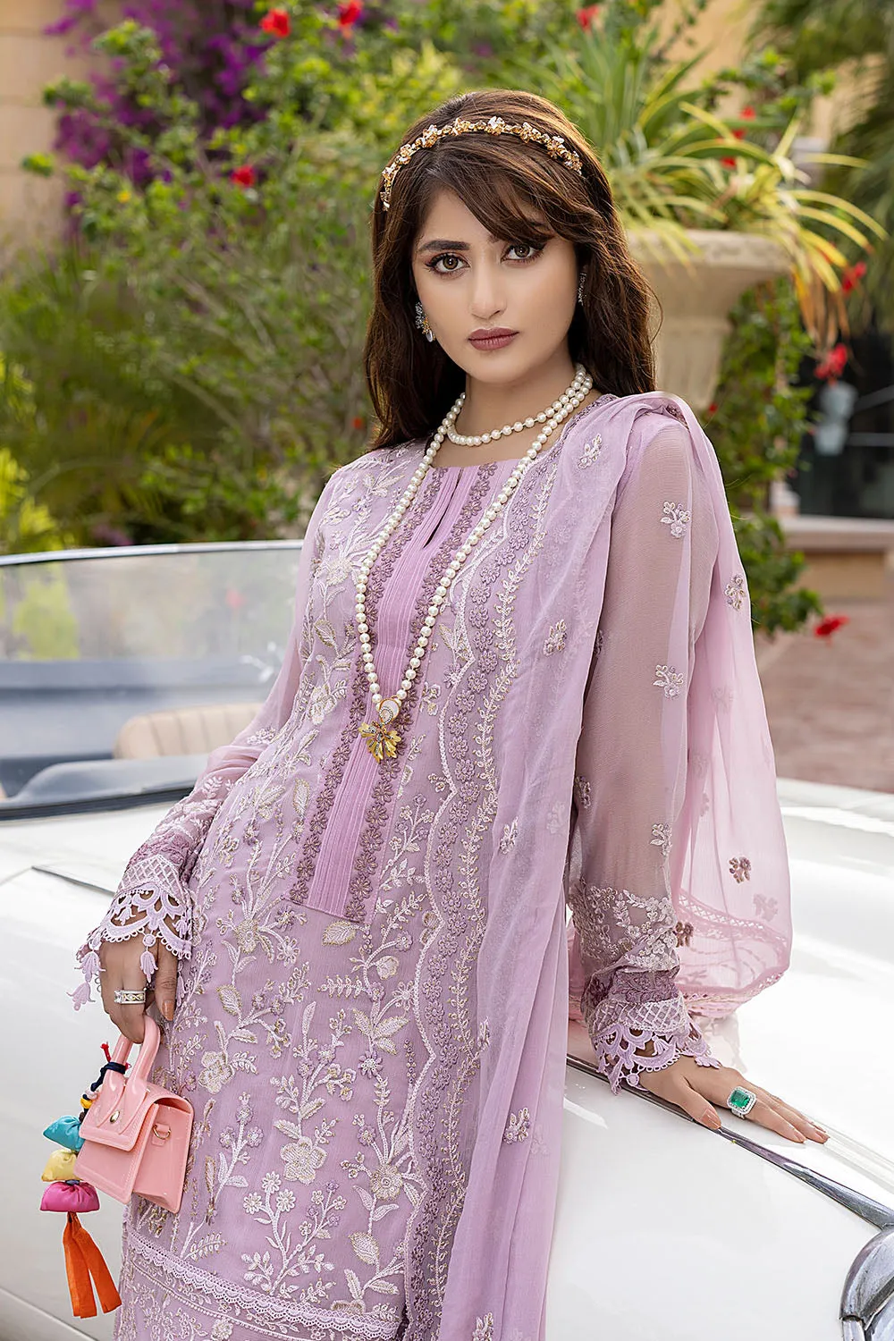 Lilac Dreams | Azure Luxe Embroidered 3pcs Collections 2023