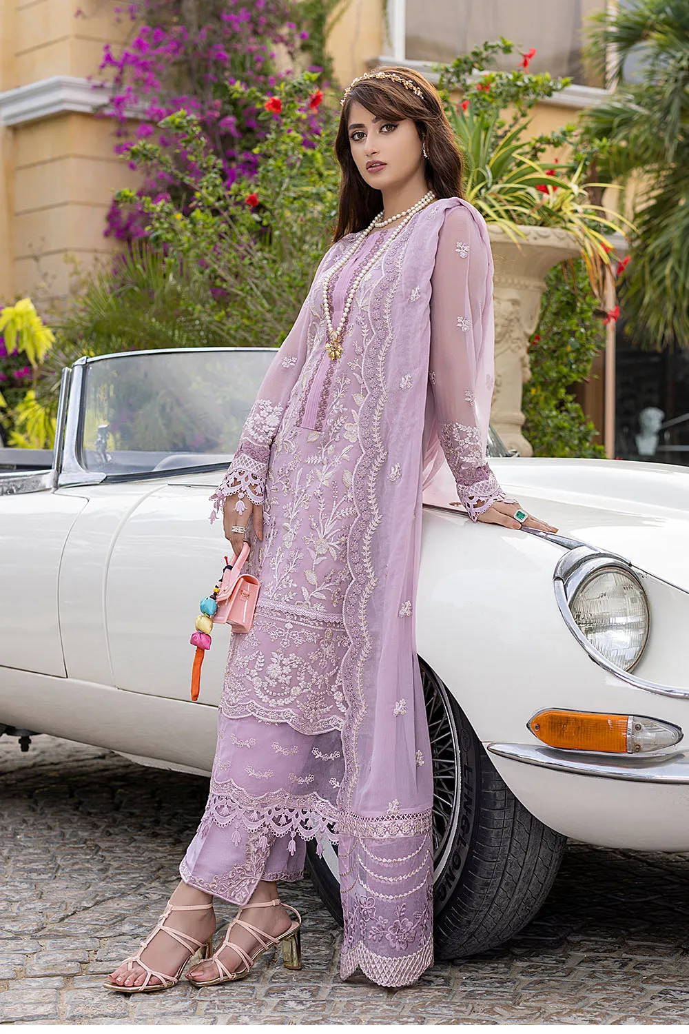 Lilac Dreams | Azure Luxe Embroidered 3pcs Collections 2023