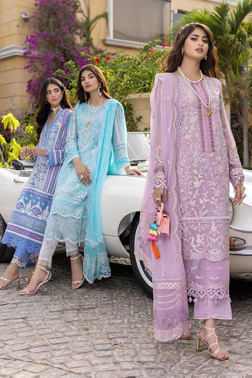 Lilac Dreams | Azure Luxe Embroidered 3pcs Collections 2023
