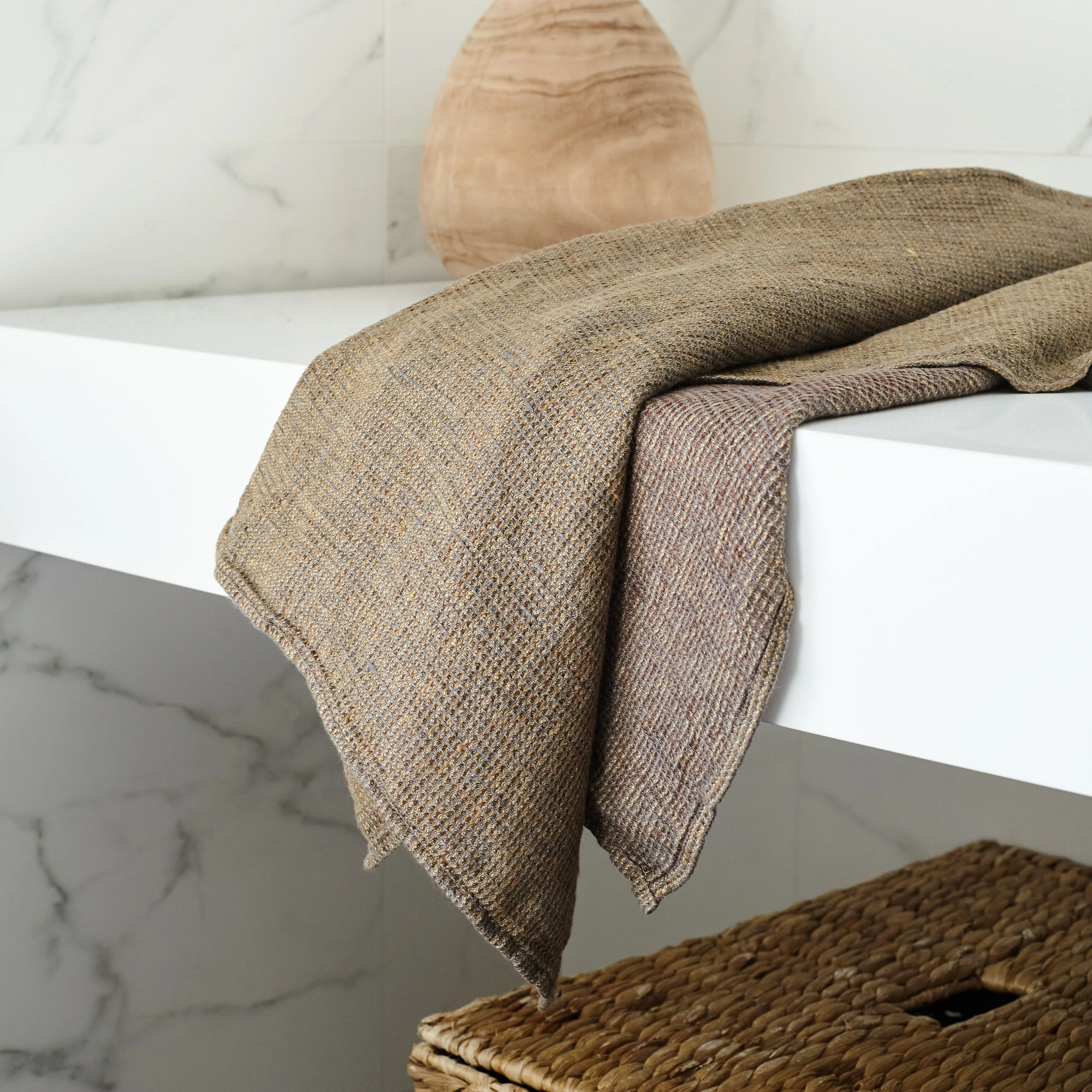 Linen Bath Towel - 100% Linen - Brownish