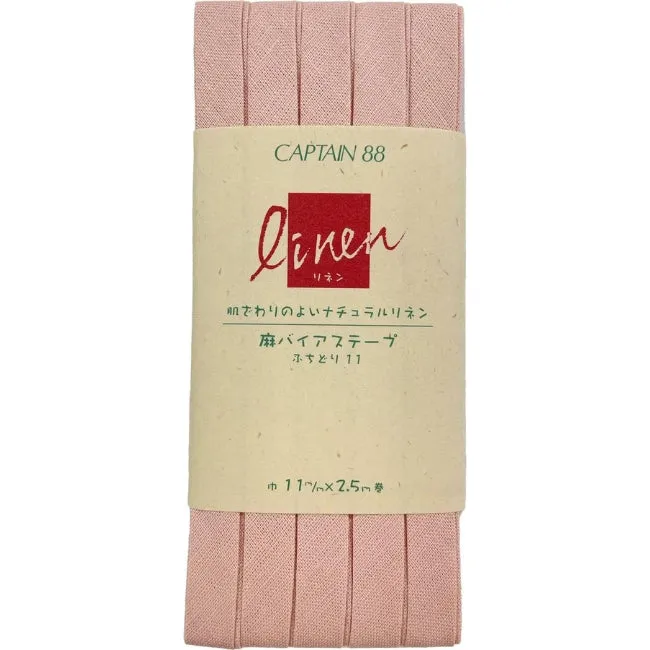 Linen Bias Tape - Tea Rose 7/16"