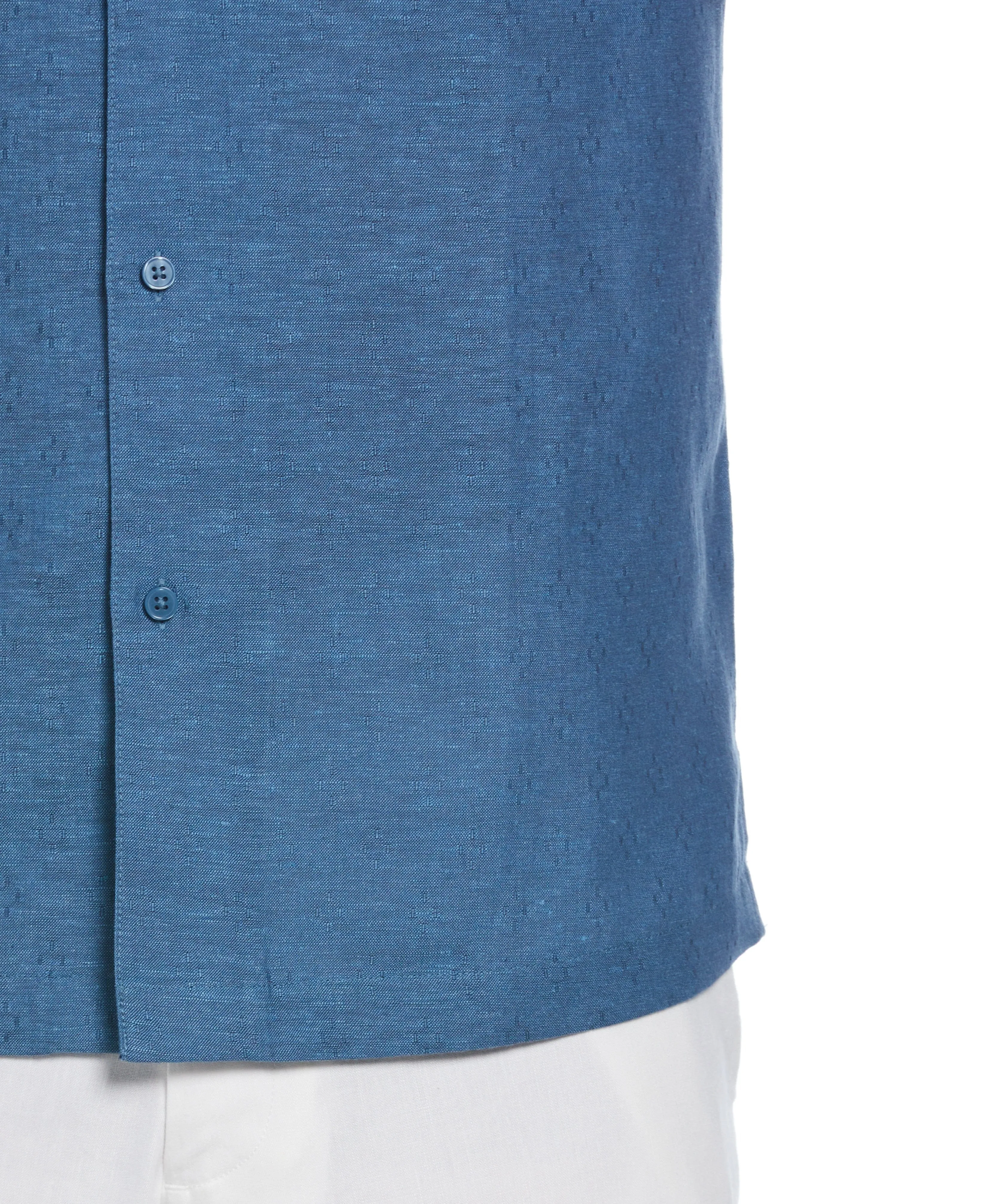 Linen Blend Dobby Camp Collar Shirt