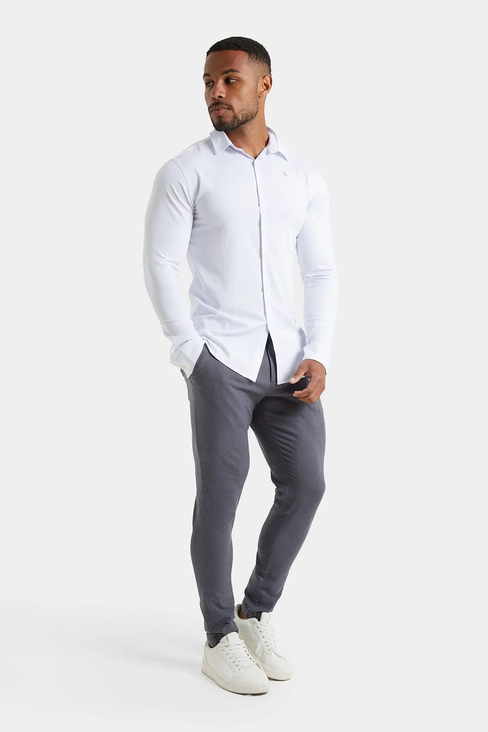 Linen-blend Trousers in Grey