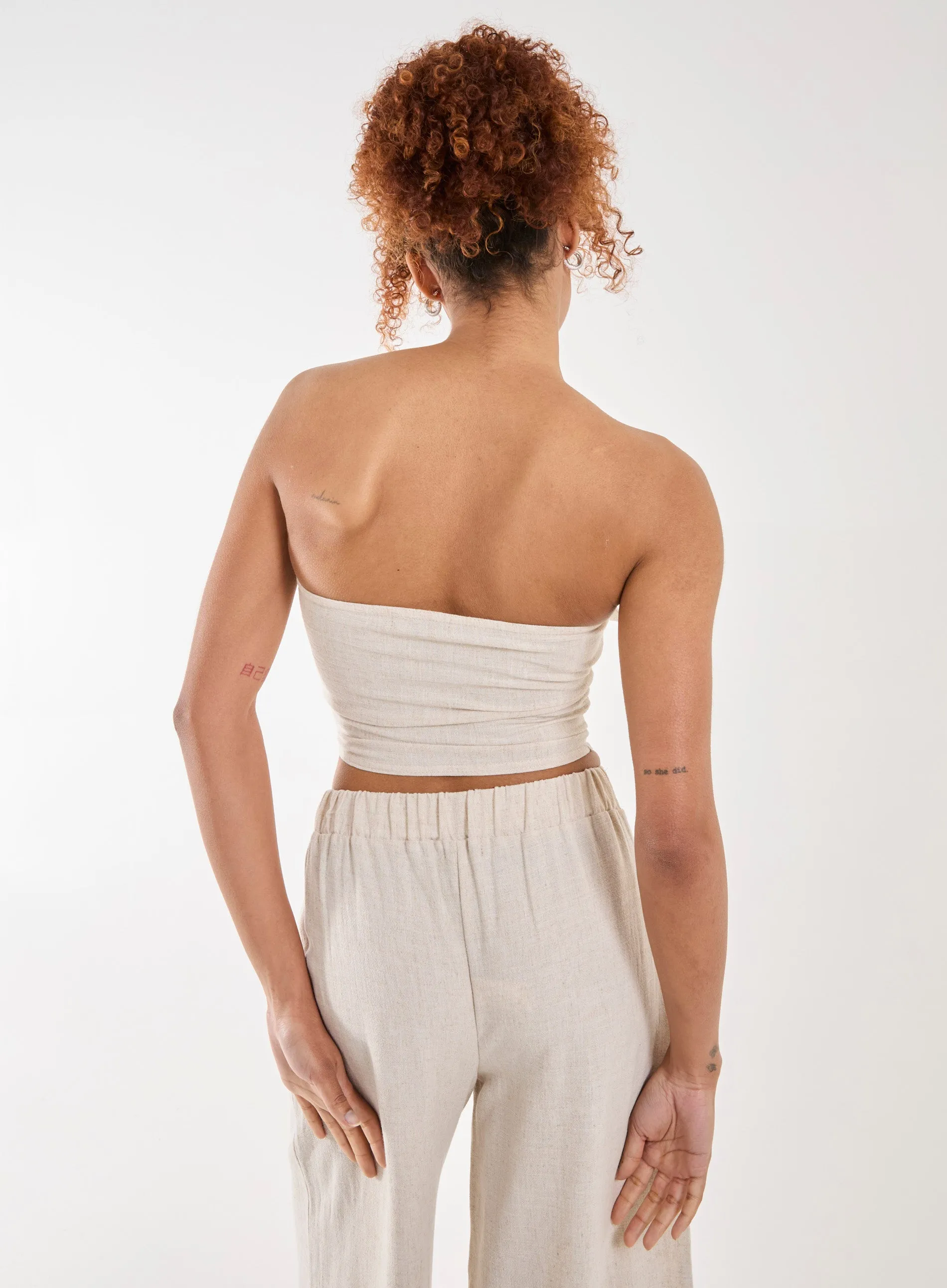 Linen Cargo Corset Top