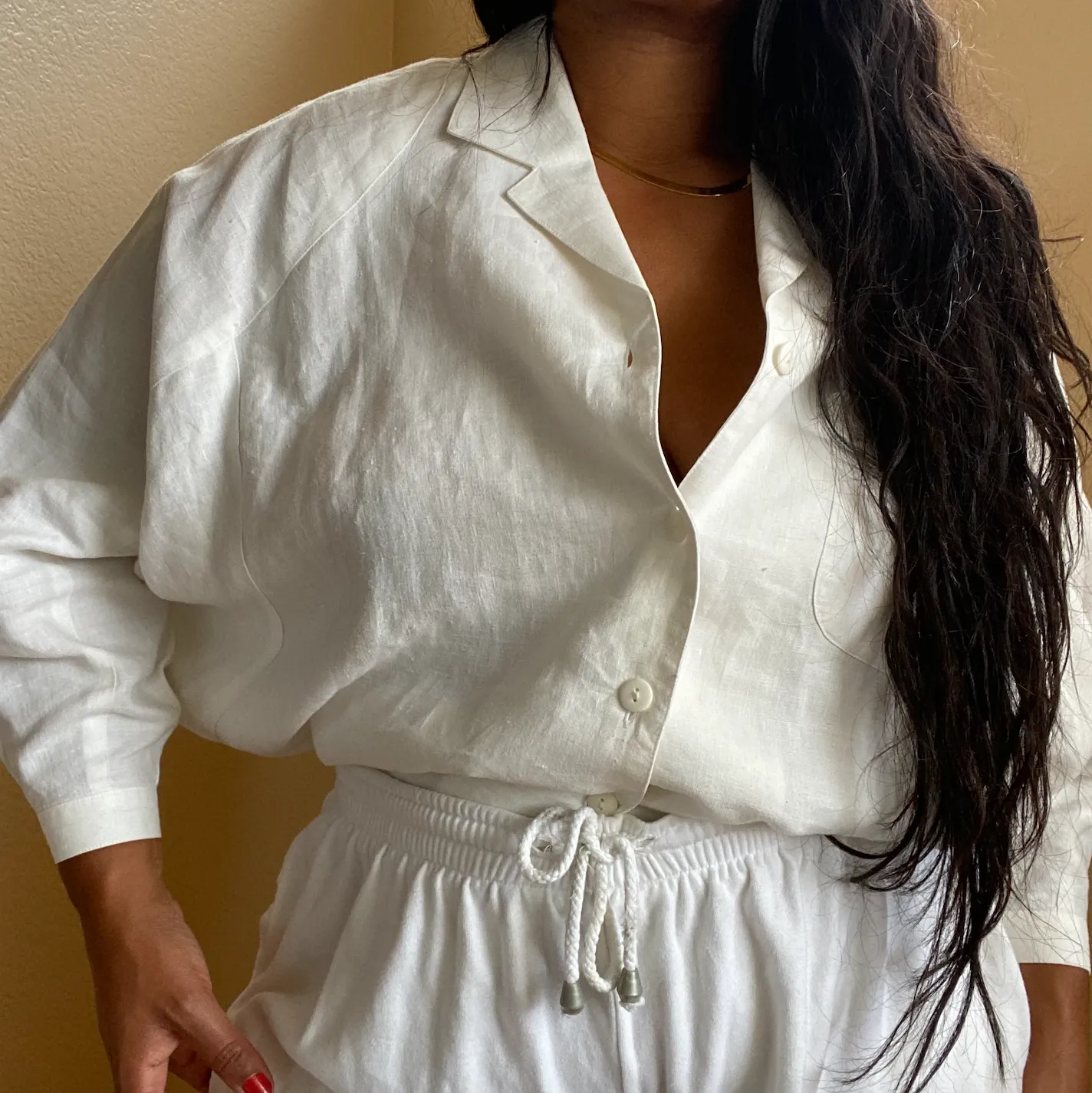 Linen Dolman Top
