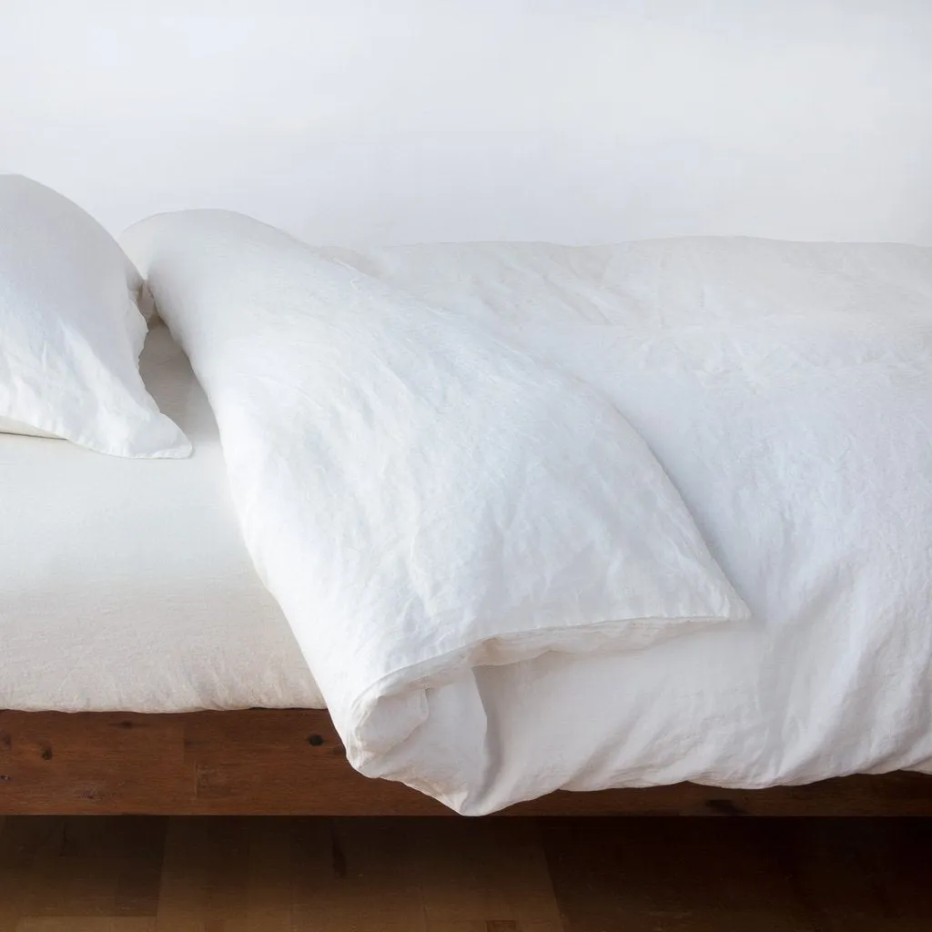 Linen Duvet Cover - Winter White - King
