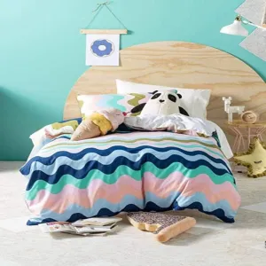 Linen House Hiccups Pink Wavelength Duvet Cover Set