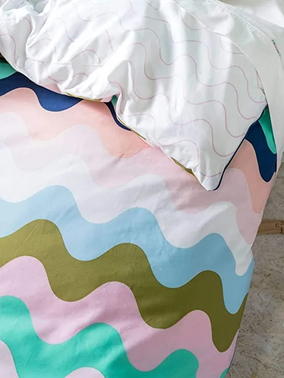 Linen House Hiccups Pink Wavelength Duvet Cover Set