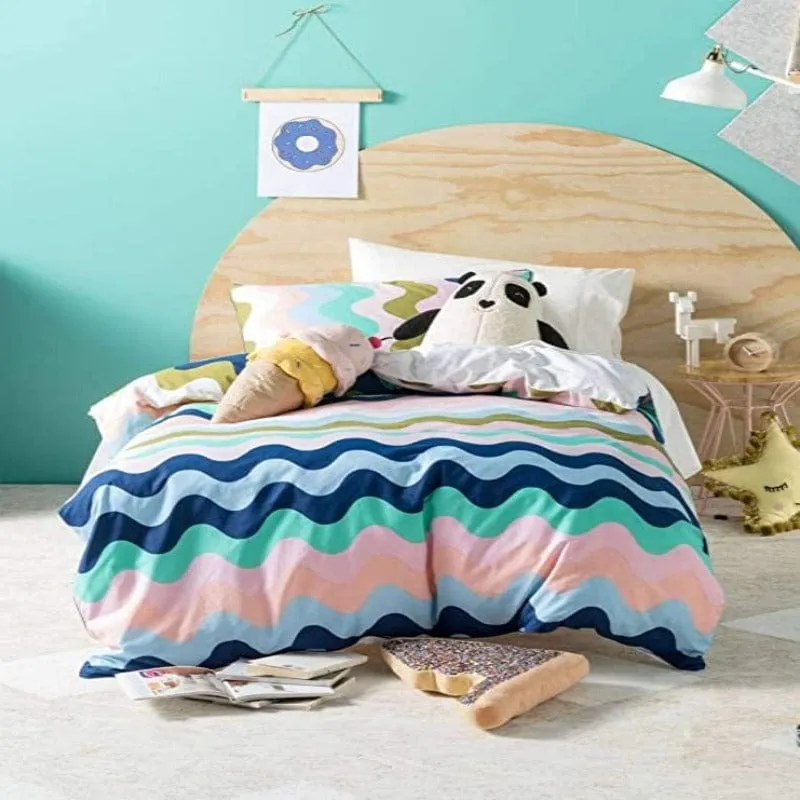 Linen House Hiccups Pink Wavelength Duvet Cover Set