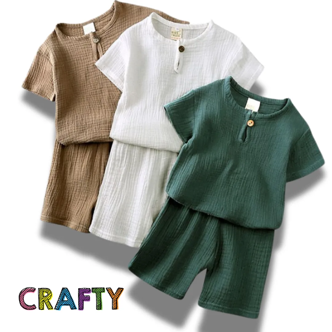 Linen Short Set - Dark Sage