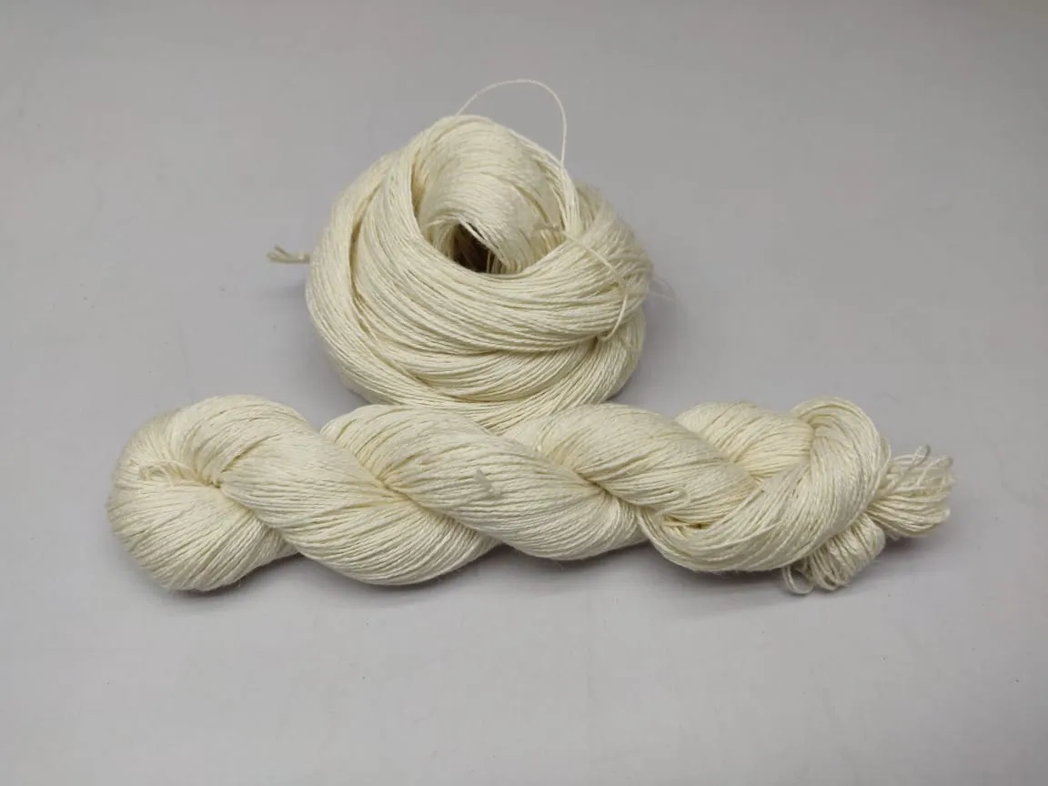 Linen Sportweight 2P Yarn - Natural/Undyed | SilkRouteIndia