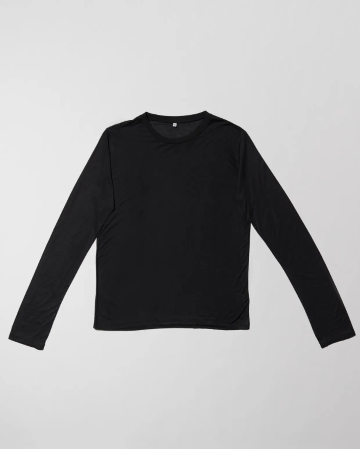 Long Sleeve Bamboo Tee, Black