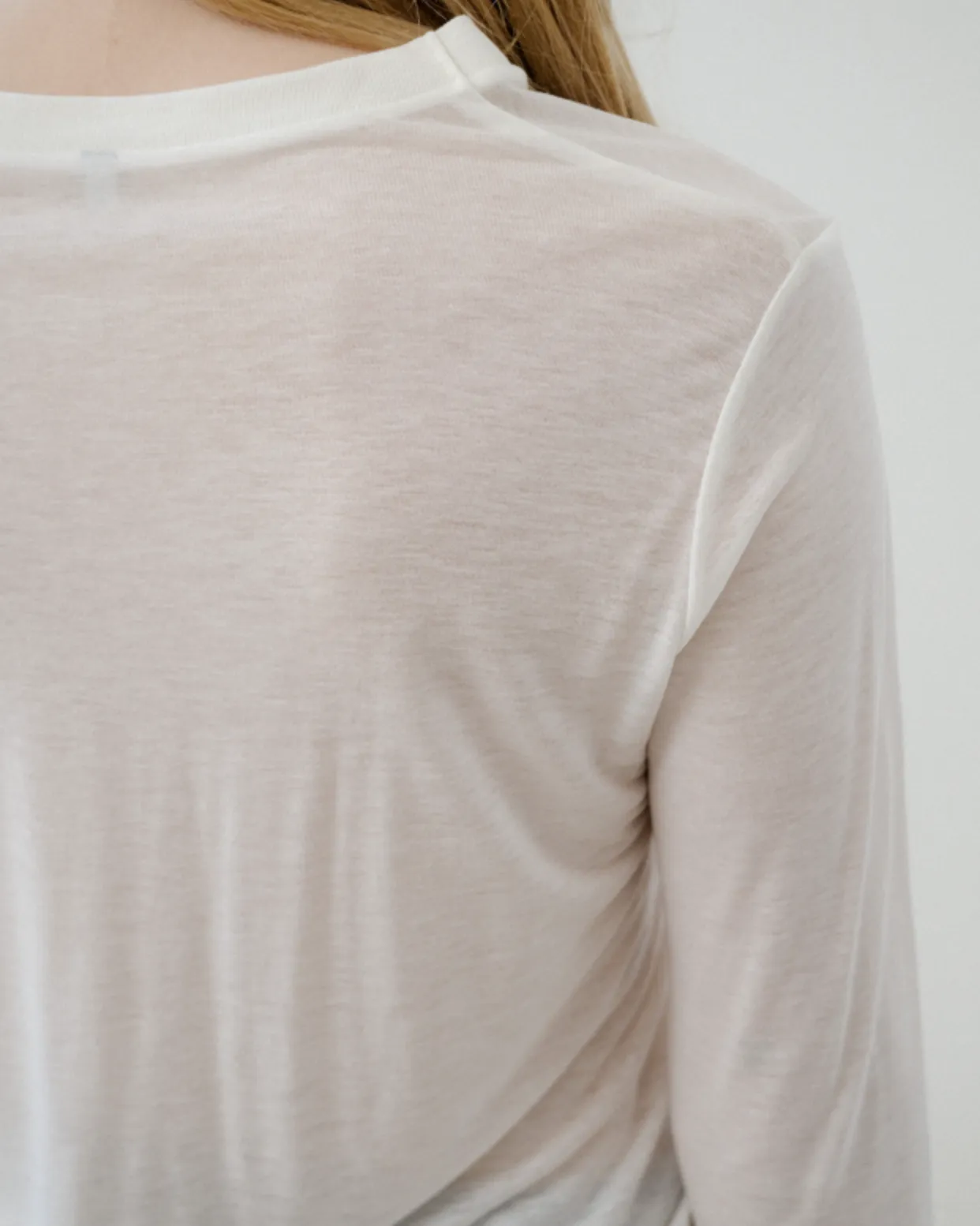 Long Sleeve Bamboo Tee, Undyed