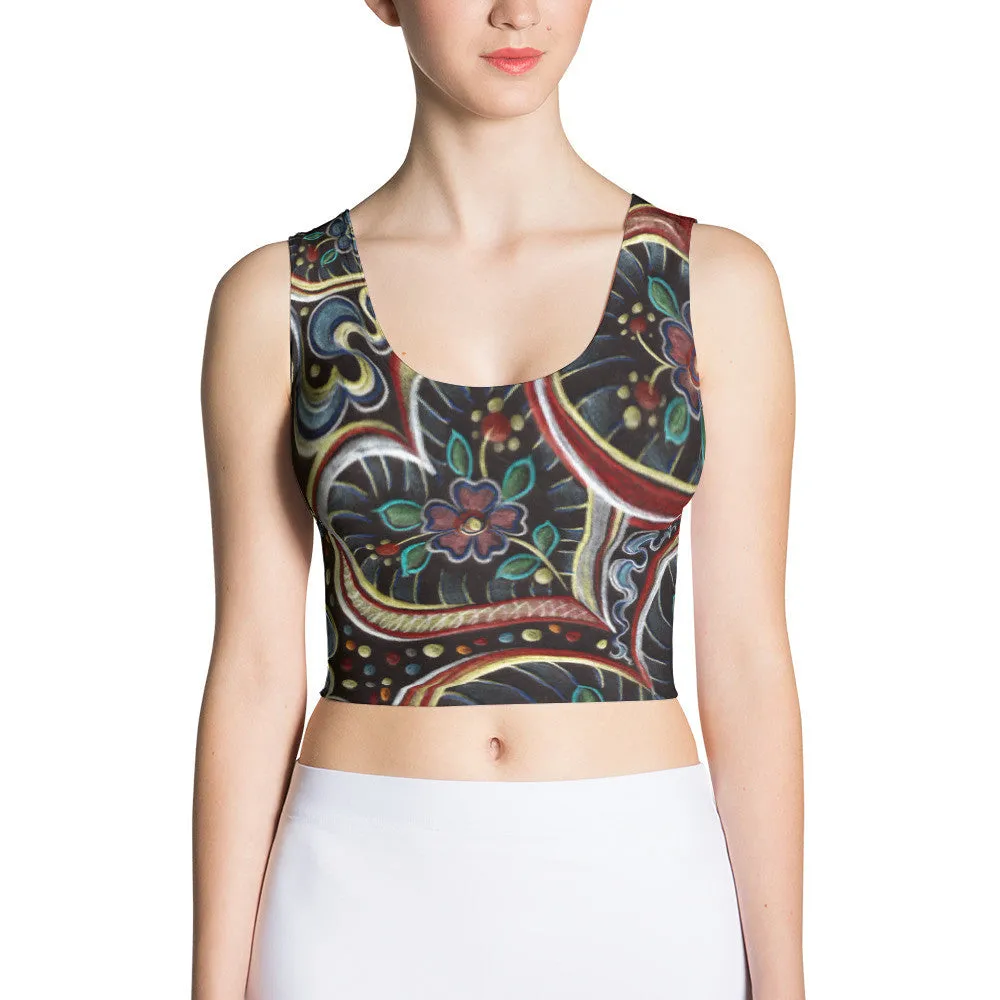 Love Love Love Sublimation Cut & Sew Crop Top