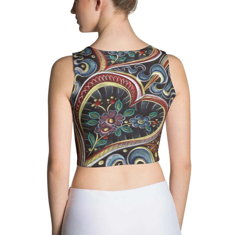 Love Love Love Sublimation Cut & Sew Crop Top