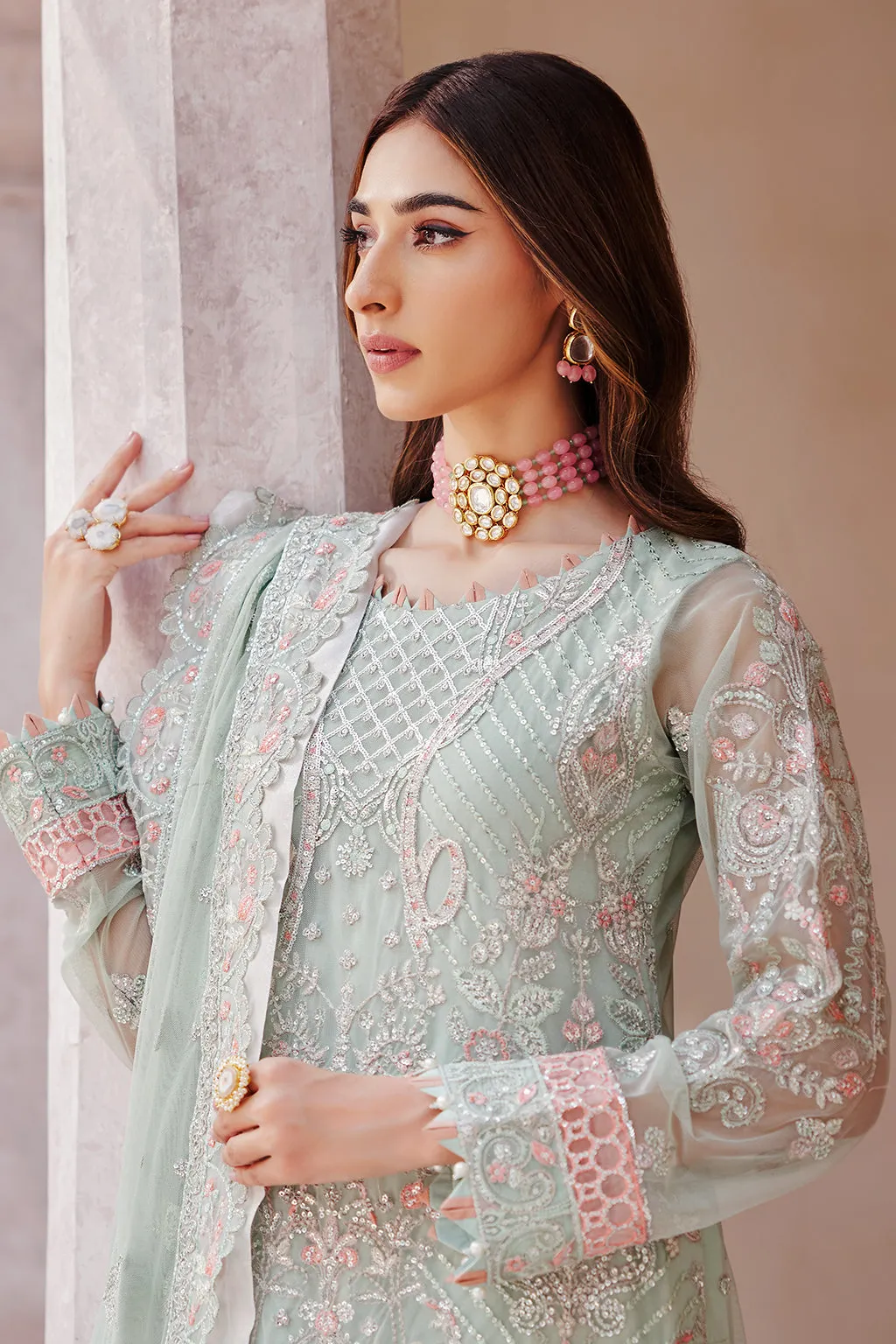 LX 04 | Collections Emaan Adeel Luxe Chiffon Collection 2023 | Unstitched and Stitched RTW Chiffon Embroidered Suits