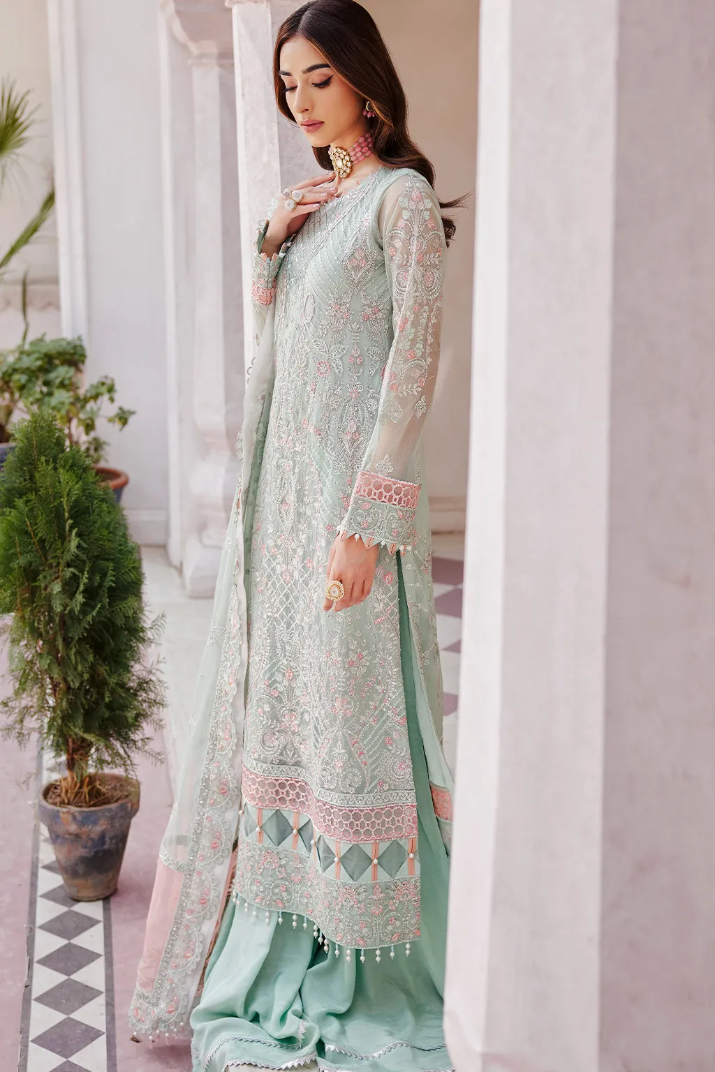 LX 04 | Collections Emaan Adeel Luxe Chiffon Collection 2023 | Unstitched and Stitched RTW Chiffon Embroidered Suits