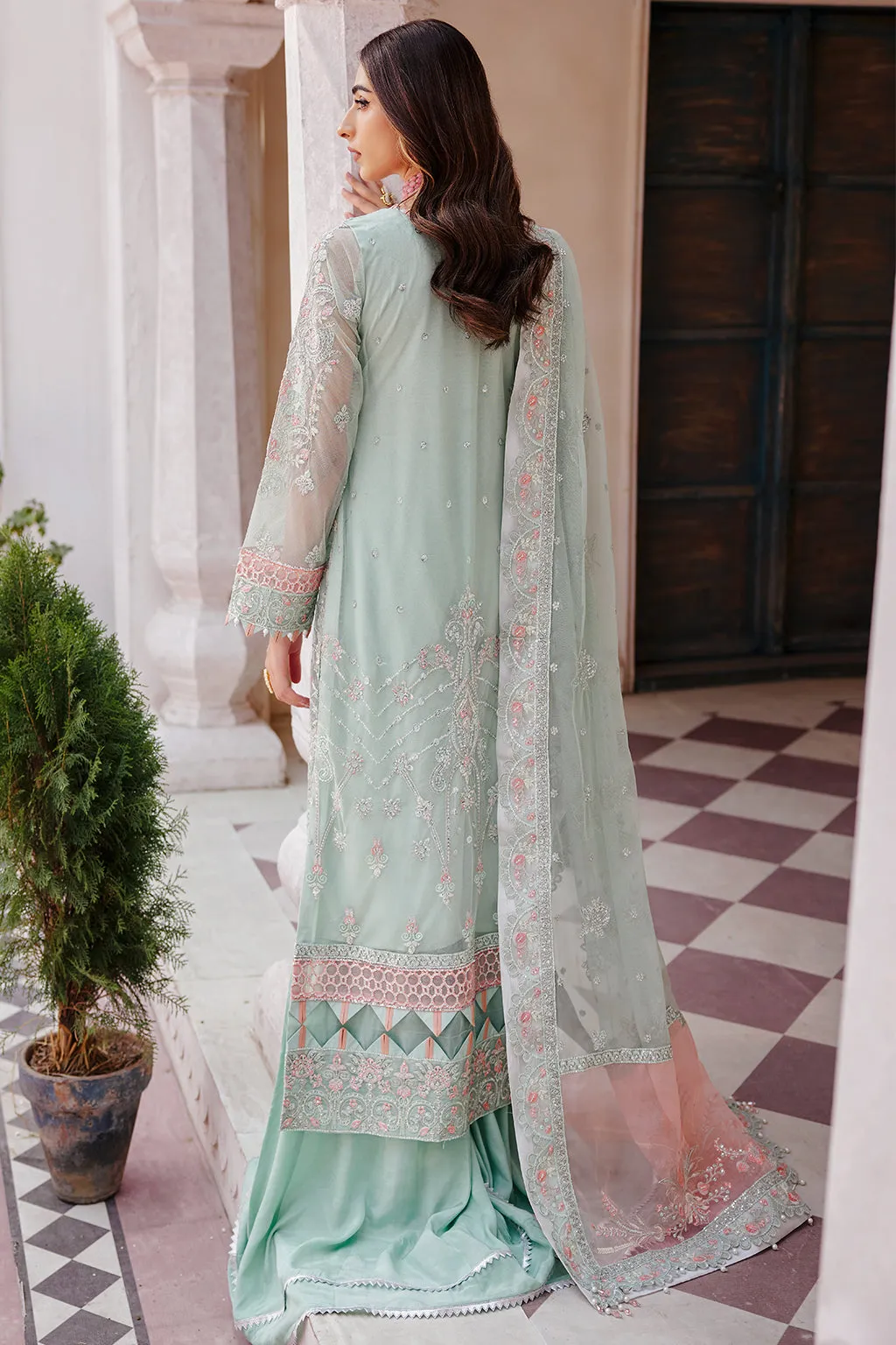 LX 04 | Collections Emaan Adeel Luxe Chiffon Collection 2023 | Unstitched and Stitched RTW Chiffon Embroidered Suits