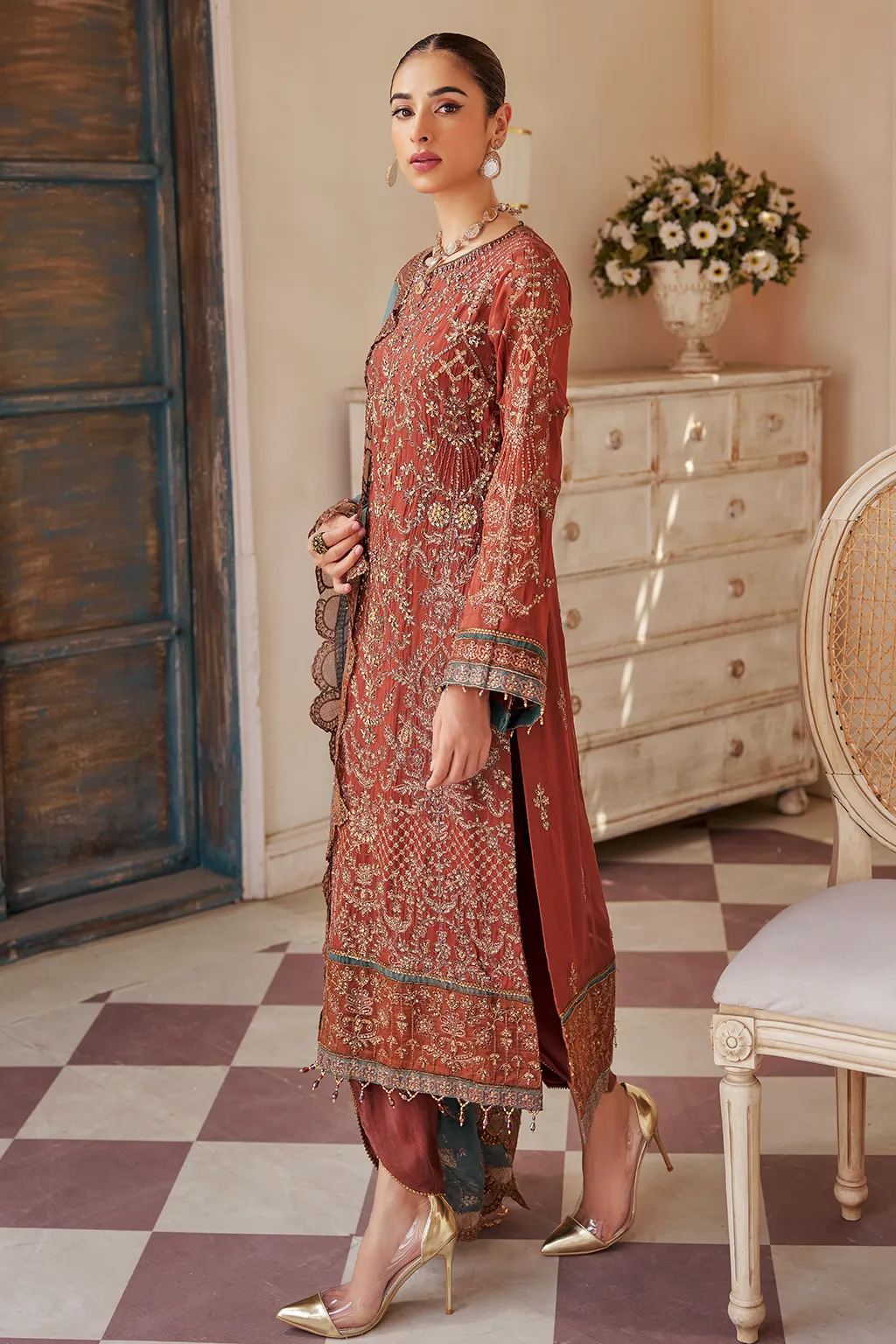LX 07 | Collections Emaan Adeel Luxe Chiffon Collection 2023 | Unstitched and Stitched RTW Chiffon Embroidered Suits
