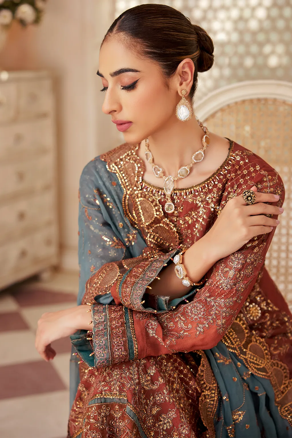 LX 07 | Collections Emaan Adeel Luxe Chiffon Collection 2023 | Unstitched and Stitched RTW Chiffon Embroidered Suits