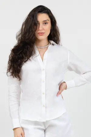 Malta Linen Button-Up - White