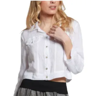 Menlow cropped linen jacket 2436