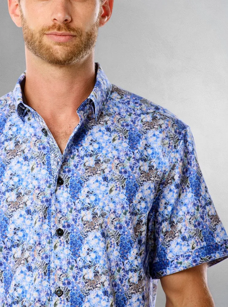 Men's casual short sleeve stretch shirt