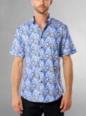 Men's casual short sleeve stretch shirt