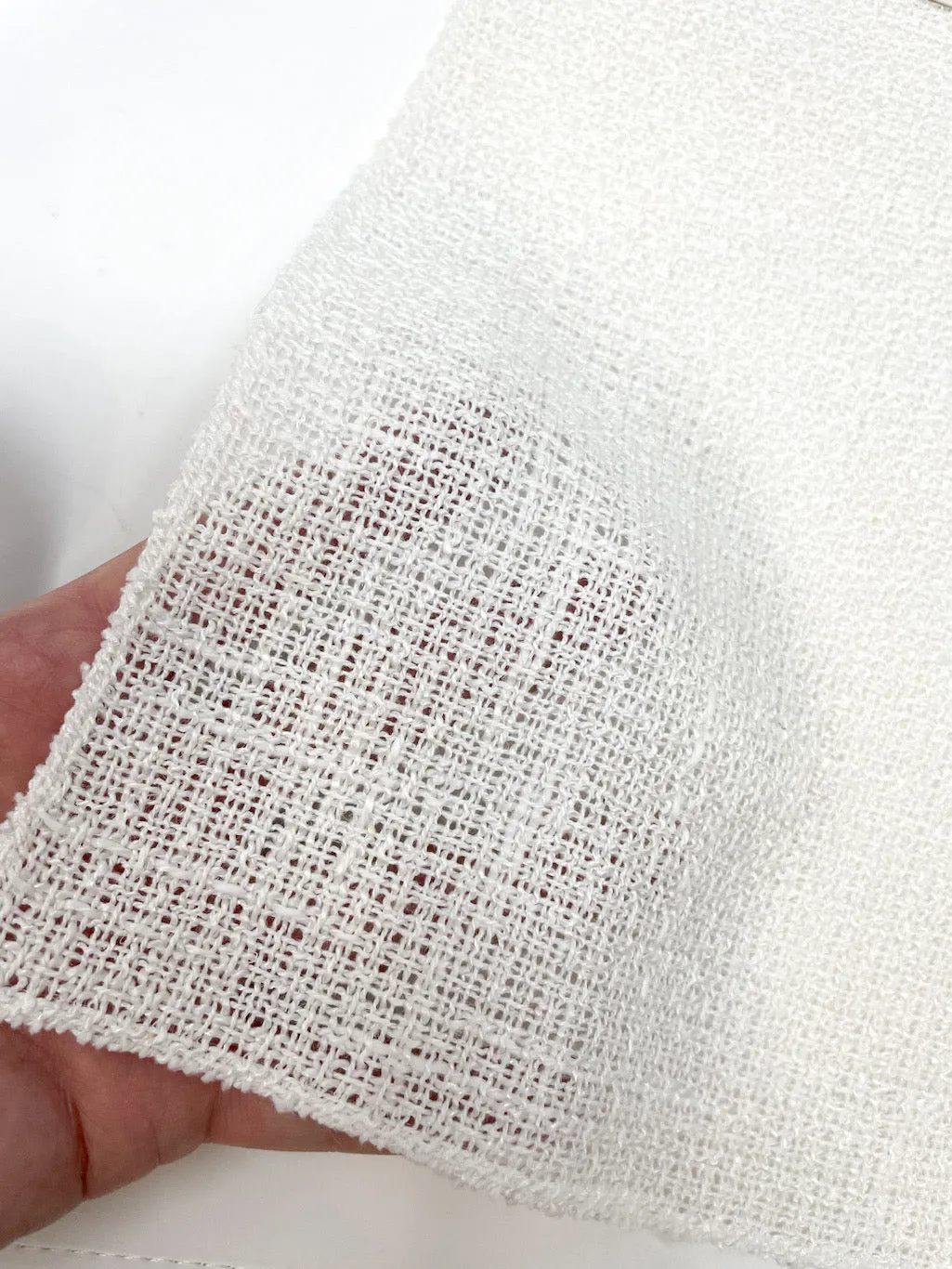 Mesh Net Sheer Blend Linen Fabric By The Yard/CL1132