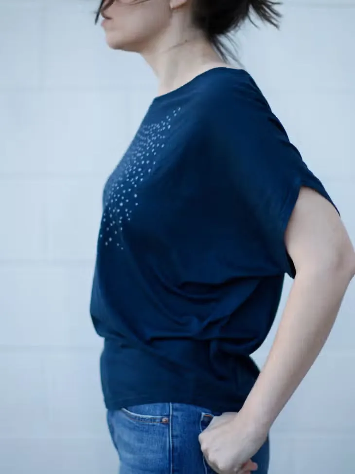 Meteor Shower Dolman Sleeve Organic Bamboo Cotton Tee