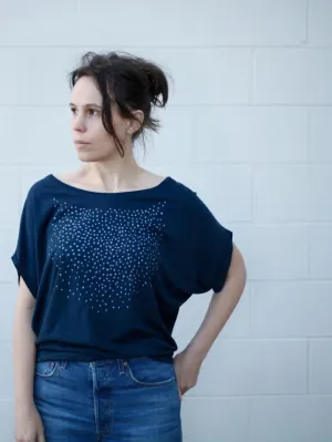 Meteor Shower Dolman Sleeve Organic Bamboo Cotton Tee
