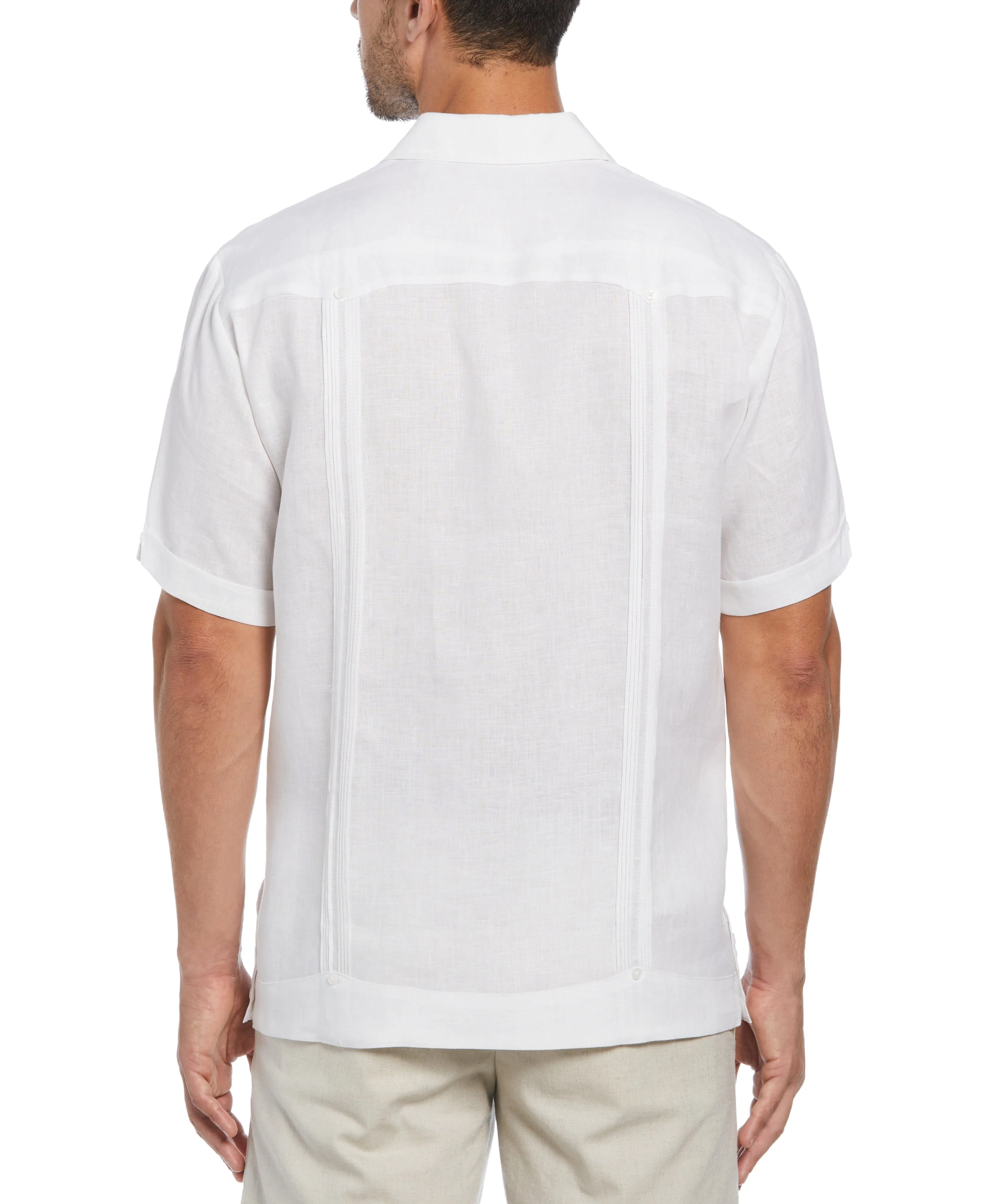 Miami Dolphins Logo Linen Short Sleeve 4 Pocket Guayabera