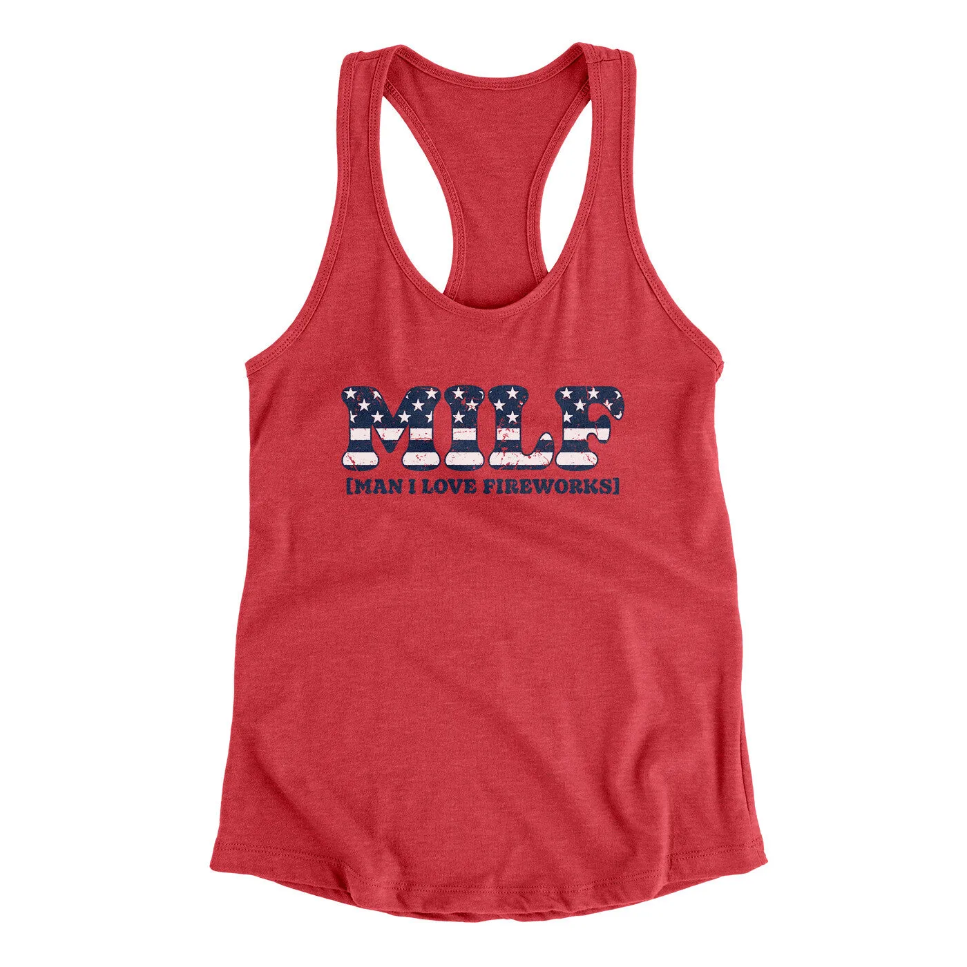 Milf - Man I Love Fireworks Women's Racerback Tank