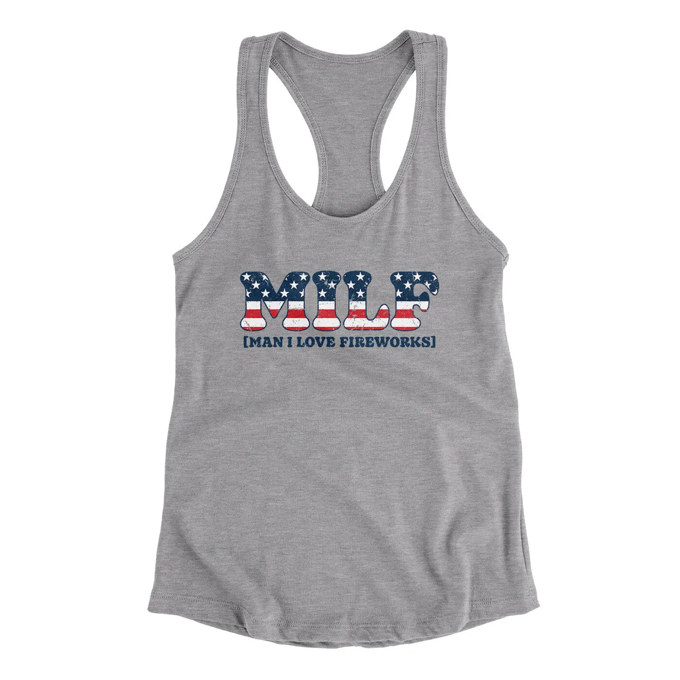 Milf - Man I Love Fireworks Women's Racerback Tank