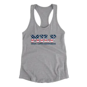 Milf - Man I Love Fireworks Women's Racerback Tank