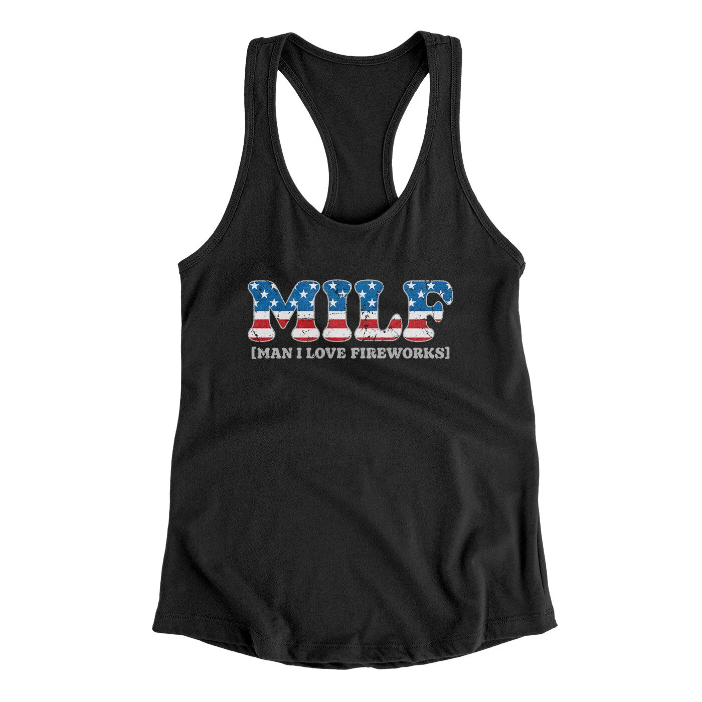 Milf - Man I Love Fireworks Women's Racerback Tank