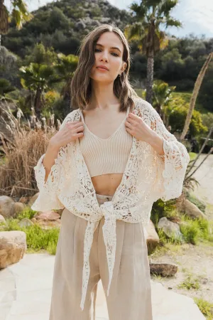 Natural Lace Kimono Wrap