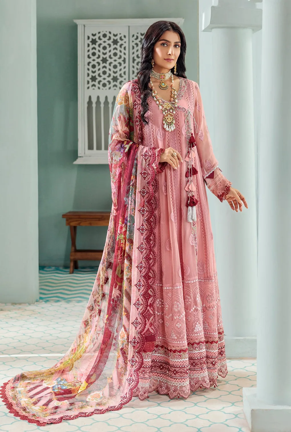 Noor Chiffon Laserkari 2023 by Saadia Asad | D-02